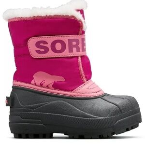 Sorel Kids' Pink and Gray Winter Boots